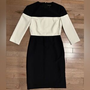 Black and white 3/4 sleeve rag & bone dress size 2